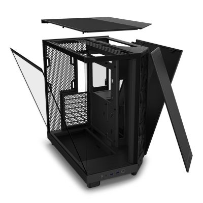 2. NZXT H6 Flow MIDI-Tower-Computergehäuse mit Fenster, Schwarz