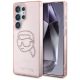 Karl Lagerfeld Rhinestones K. Head Logo Samsung Galaxy S25 Ultra Hülle, rosa