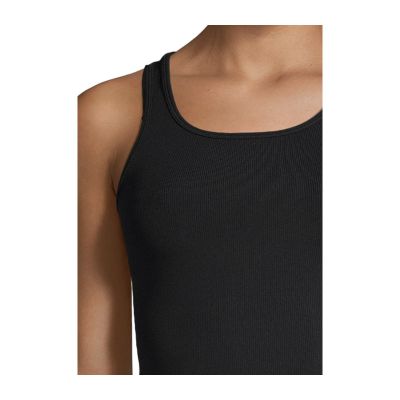 5. CASALL Crop Rib Racerback Sport T-Shirt Schwarz