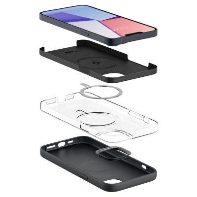 2. Spigen Silicone Fit Mag Hülle mit MagSafe für iPhone 14 Plus – Schwarz