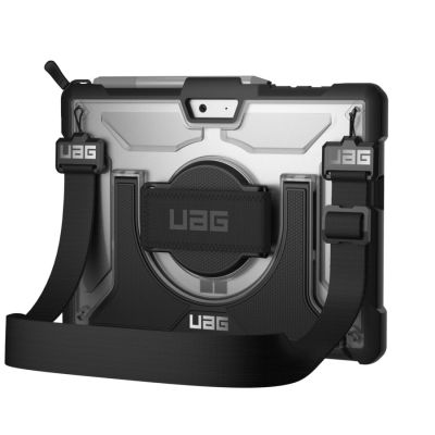 UAG Plasma - Schutzhülle mit integriertem Ständer sowie Hand- und Schultergurt für Microsoft Surface Go 1/2/3/4 G (Eis)