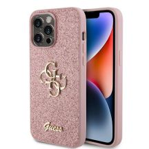 Guess GUHCP15LHG4SGP iPhone 15 Pro 6,1" rosa/rosa Hardcase Glitter Script Big 4G