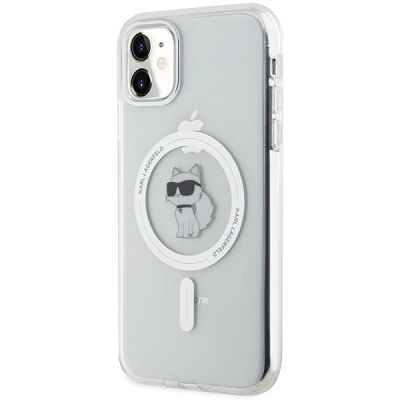 2. Karl Lagerfeld IML Choupette MagSafe Hülle für iPhone 11 / Xr – transparent