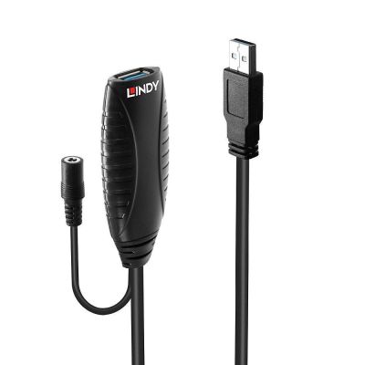Lindy 43156 USB-Kabel USB 3.2 Gen 1 (3.1 Gen 1) 10 m USB A Schwarz