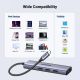 6. HUB Ugreen CM511 15597 5in1 USB-C - USB-C PD / HDMI / 3x USB-A 3.0 - Grau