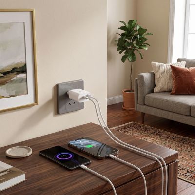 11. Wozinsky WLS-20W 20W USB-A/USB-C-Wandladegerät mit 1 m USB-C-Kabel – Weiß