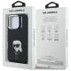 8. Karl Lagerfeld IML Aquarelle Karl & Logo MagSafe Hülle für iPhone 16 Pro - Schwarz