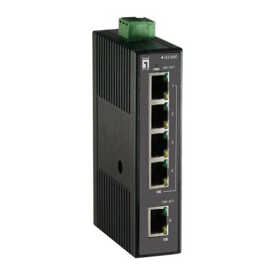FE LevelOne 5-Port + DIN 100Mbps Industrie-Switch