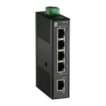 FE LevelOne 5-Port + DIN 100Mbps Industrie-Switch