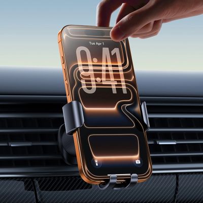 6. Baseus Metal Age Go Autohalterung für Lüftungsschlitze mit Schwerkraftbefestigung – schwarz