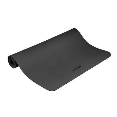 Gymnastikmatte für Yoga, Pilates, Fitness, 200 x 115 cm, 1 cm dick, TPE-Material, schwarz, REBEL ACTIVE