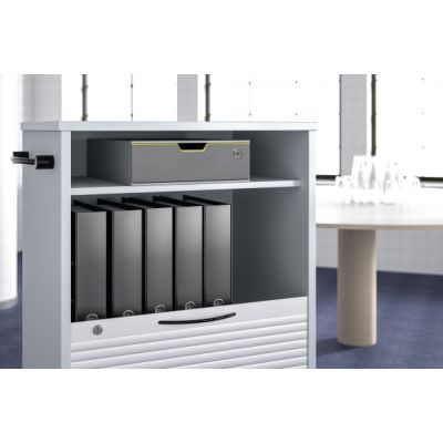 3. Robuste Dokumentenaufbewahrungsbox VARICOLOR, Kunststoff, Grau
