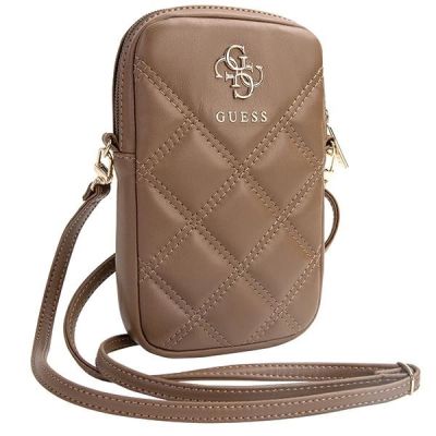 3. Guess Zip Quilted 4G Tasche – braun