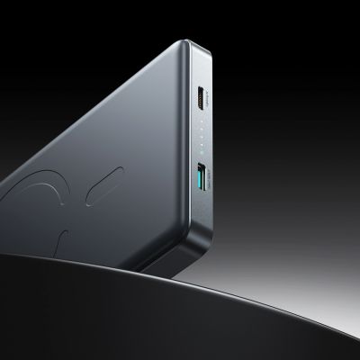 12. Joyroom JR-PBM08 Pro Powerbank 22,5 W 10000 mAh mit kabelloser Ladefunktion und 2x USB-C-Anschlüssen – Grau