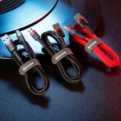 7. Baseus Cafule Kabel CAMKLF-B09 USB-A / Micro USB 2,4A 1 m - rot