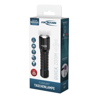 6. Ansmann TS1000RF Schwarze LED-Taschenlampe