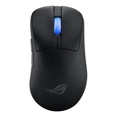 ASUS ROG Keris II Ace Wireless AimPoint Schwarze Gaming-Maus, rechte Seite, RF Wireless + Bluetooth + USB Typ-A, optisch, 42000 DPI