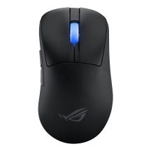 ASUS ROG Keris II Ace Wireless AimPoint Schwarze Gaming-Maus, rechte Seite, RF Wireless + Bluetooth + USB Typ-A, optisch, 42000 DPI