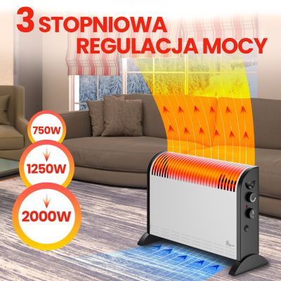 13. Extralink LCV-06 | Konvektorheizung | 2000 W, 3 Betriebsmodi, Thermostat, Ventilator