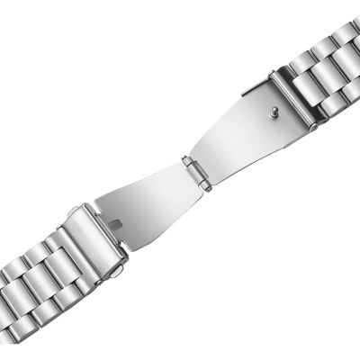 3. Puro METAL Edelstahlarmband für Samsung Galaxy Watch 4 / 4 Classic / 5 / 5 Pro / 6 / 6 Classic - Silber