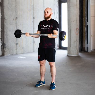 48. Gummierte Festhantel/Stange HMS 40 kg GSG-40 