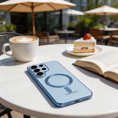 6. Tech-Protect MagFlex Hülle für Samsung Galaxy S26 Ultra – Transparentes Blau