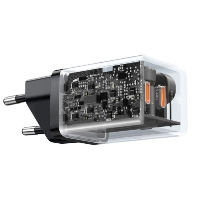 6. Baseus GaN5 Pro 40W 2xUSB-C Wandladegerät – Schwarz