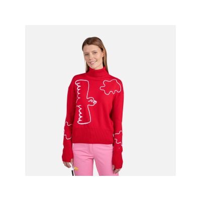 7. Rossignol W Jcc Rollkragenpullover Rot