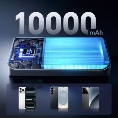 10. Joyroom JR-QP191 Star Series Mini 10000mAh 22,5W Powerbank mit Digitalanzeige – Schwarz