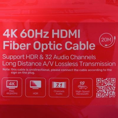 4. UNITEK Optisches Kabel HDMI 2.0 Aktives optisches Kabel 4K 60Hz 20M