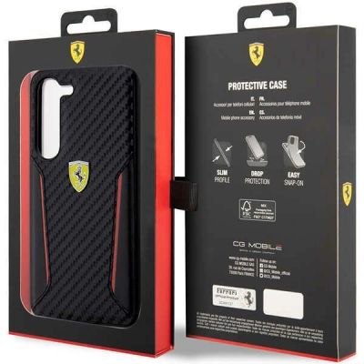 8. Ferrari FEHCS23MNPYK S23+ S916 schwarz/schwarz Hartschalenkoffer Carbon Contrast Edges