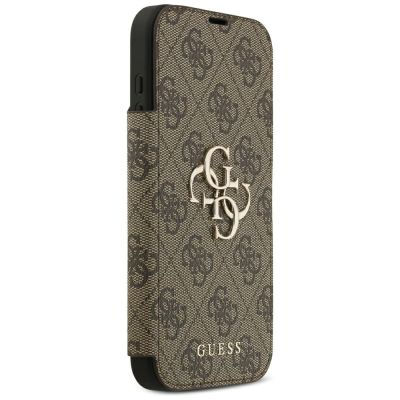 4. Guess Book 4G Metall-Logo-Hülle für iPhone 18 Pro Max / 17 Pro Max – Braun