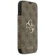 4. Guess Book 4G Metall-Logo-Hülle für iPhone 18 Pro Max / 17 Pro Max – Braun