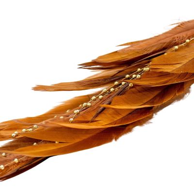 13. Dekorativer Vogel an einer Klammer, 38 cm, braun-kupferfarben