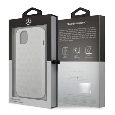 8. Mercedes Silver Stars Pattern Case für iPhone 13 - Weiß