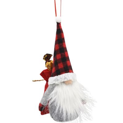 11. Dekorativer Weihnachtsmann-Gnom/Elfe mit Geschenktüte, 20 cm