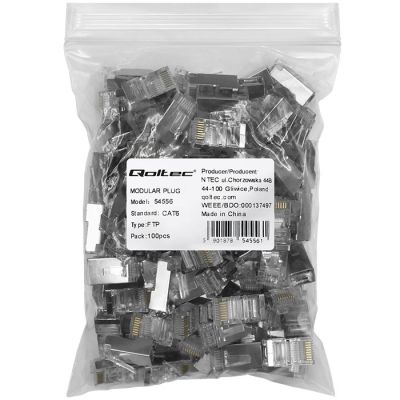 2. QOLTEC RJ45 Modulstecker | CAT6 | FTP | 100 Stück