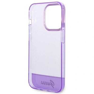 7. Guess Transparente Hülle für iPhone 14 Pro Max – Lila