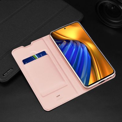 21. Dux Ducis Skin Pro Holster Cover Flip Cover für Xiaomi Poco F4 5G rosa