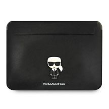 Karl Lagerfeld Sleeve Saffiano Ikonik Karl 16" Laptoptasche - Schwarz