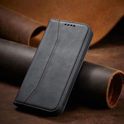 6. Magnet Fancy Case Hülle für iPhone 14 Plus Flip Cover Wallet Ständer schwarz