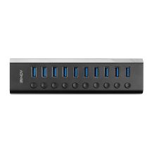 Lindy 43370 USB 3.2 Gen 1 (3.1 Gen 1) Typ-B 5000 Mbit/s Hubs und Konzentratoren Schwarz