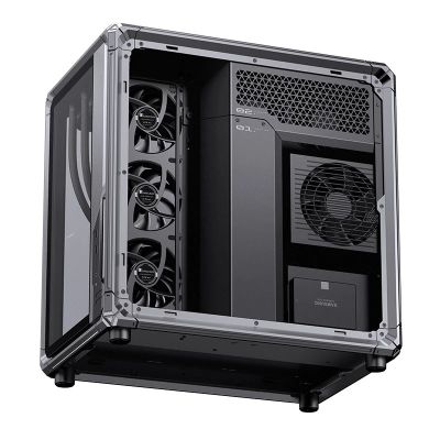23. Jonsbo X400 PC-Gehäuse, Midi-Tower, ATX, gehärtetes Glas – grau