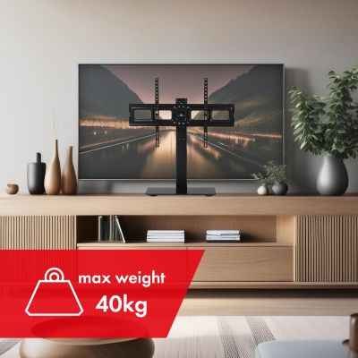 5. MACLEAN Universal-TV-Ständer für TV-Schränke, max. 40 kg, max. VESA 600 x 400, für Fernseher von 32 bis 75 Zoll, MC-386