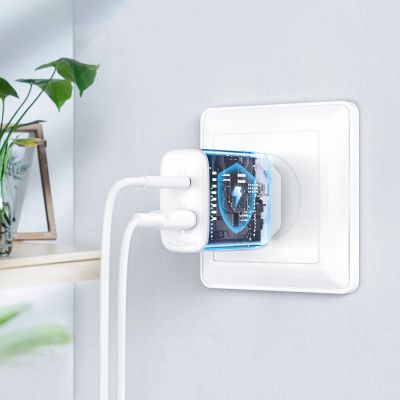 11. Acefast Wandladegerät USB Typ C / USB 20W, PPS, PD, QC 3.0, AFC, FCP weiß (A25 weiß)