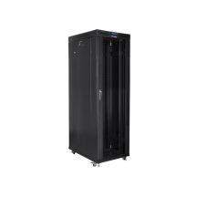 LANBERG Standschrank 19" 42U 800X1000 Glastür LCD Schwarz FF01-8042-12BL (Flachverpackung)