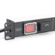 2. Digitus PDU 19" Rackmount-Steckdosenleiste, 7 Schuko-Steckdosen, 2,0 m Kabel, 1 Unischuko-Stecker, 16 A, Ein/Aus-Schalter, Überspannungsschutz, Aluminiumprofil
