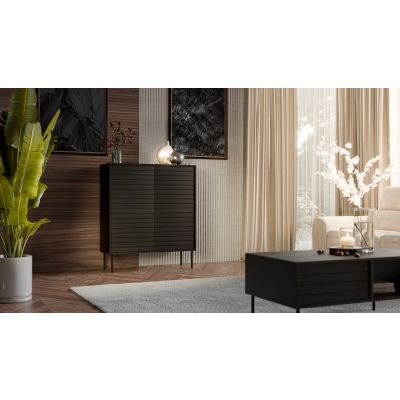 3. 4D CORTINA Kommode 102x40x118 schwarz