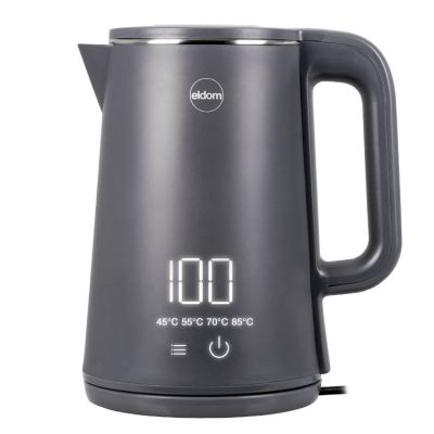 ELDOM Akku-Wasserkocher C515S ORRA 1,8 l 2000 W, Grau, 5 Programme 45, 55, 70, 85, 100 °C, Temperaturhaltefunktion
