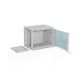3. ALANTEC 19" 9 HE 600x450 Wandgehäuse, Glastür, grau, zur Selbstmontage – Flat Pack (SW-9U-600-450-01-SF)